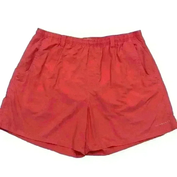 Columbia PFG Back CastGorpcore Fishing Shorts Orange 2XL Mesh Lined Cargo 6" - Picture 1 of 14